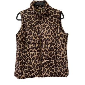 New York & Company Cheetah print vest size M